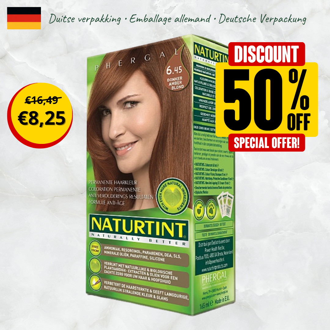 6.45 Donker Amber Blond Naturtint Permanente Haarkleuring (Duitse verpakking)
