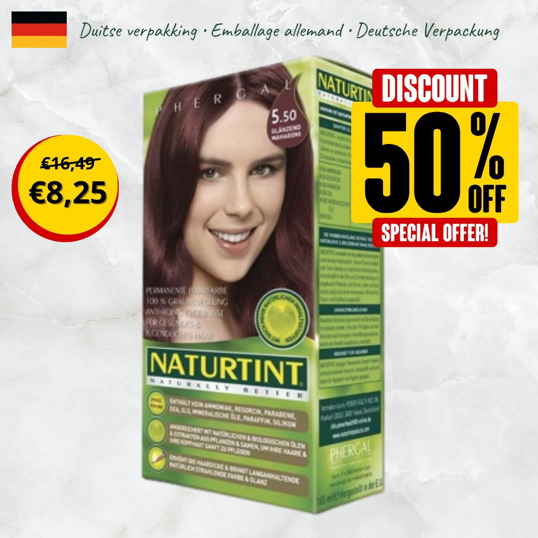 5.50 Licht Schitterende Mahonie Naturtint Permanente Haarkleuring (Duitse verpakking)