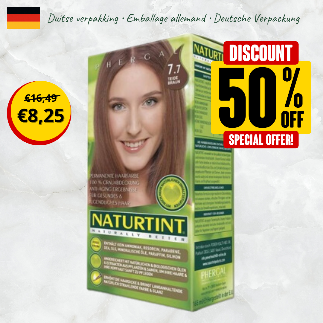 7.7 Licht Teide Bruin Naturtint Permanente Haarkleuring (Duitse verpakking)