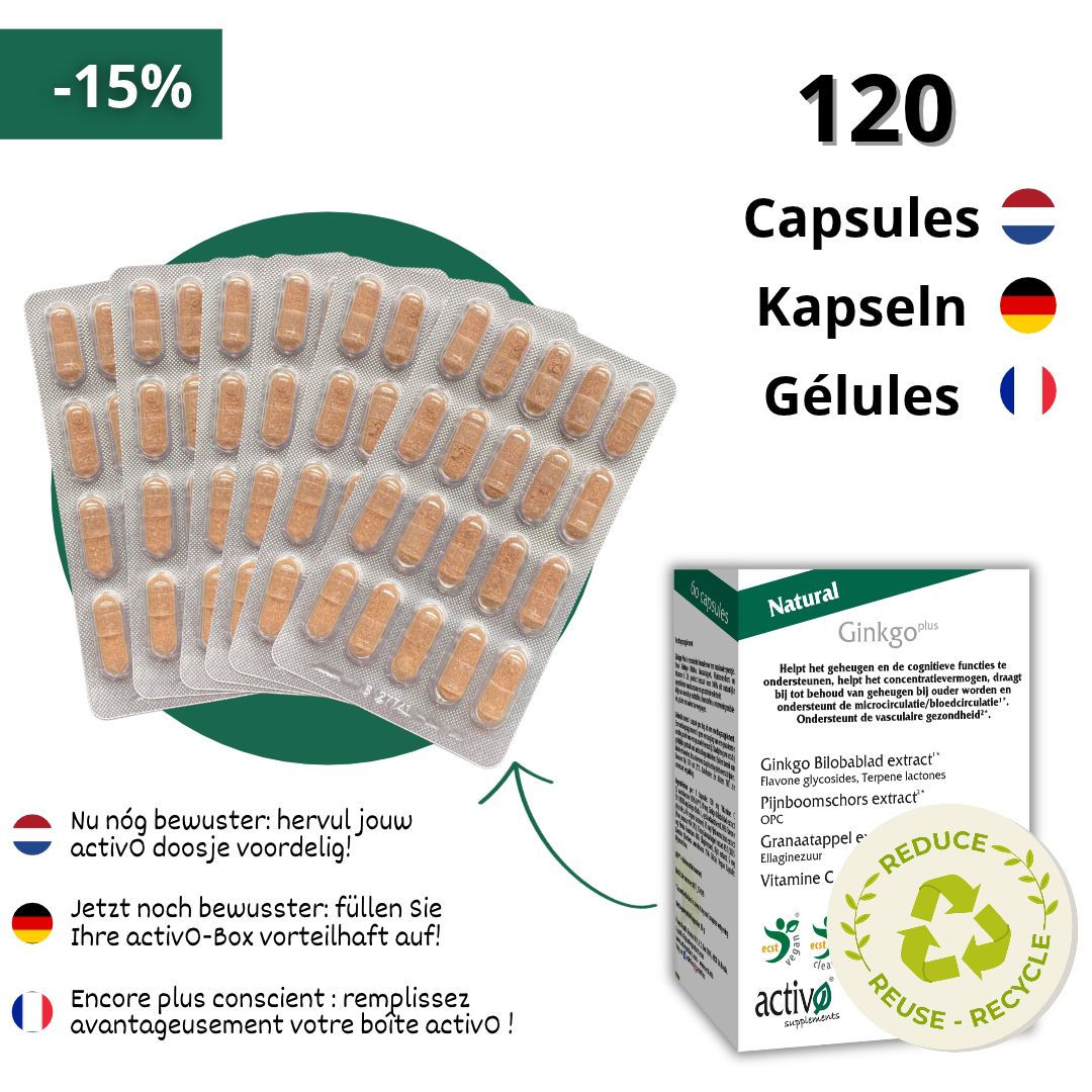 Navulling: 120 Capsules Ginkgo Plus