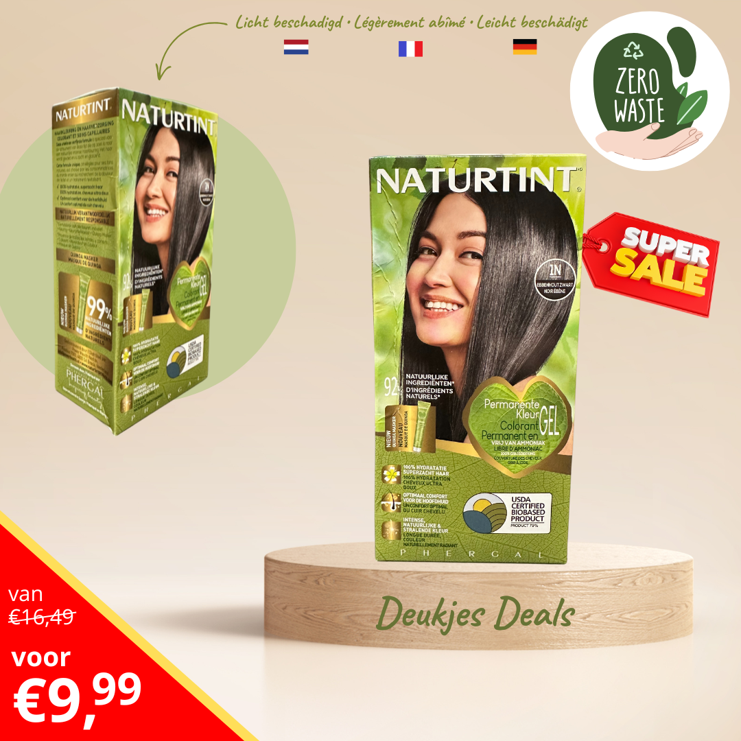 1N Ebbenhout Zwart Naturtint Permanente Haarkleuring DEUKJES DEALS