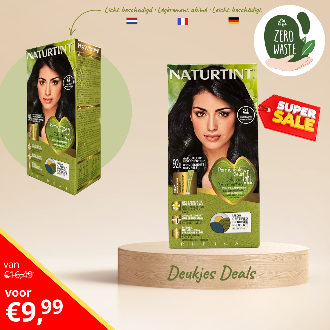 2.1 Zwart Azuur Naturtint Permanente Haarkleuring DEUKJES DEALS